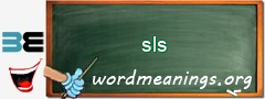 WordMeaning blackboard for sls